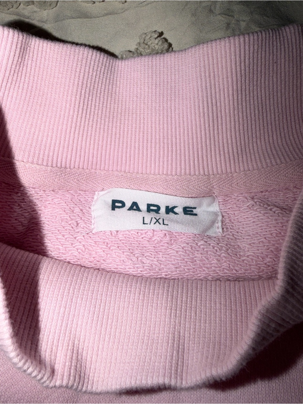 PARKE Birthday Cake Sprinkle Pink Mock Neck Sweatshirt - Picture 3 of 6